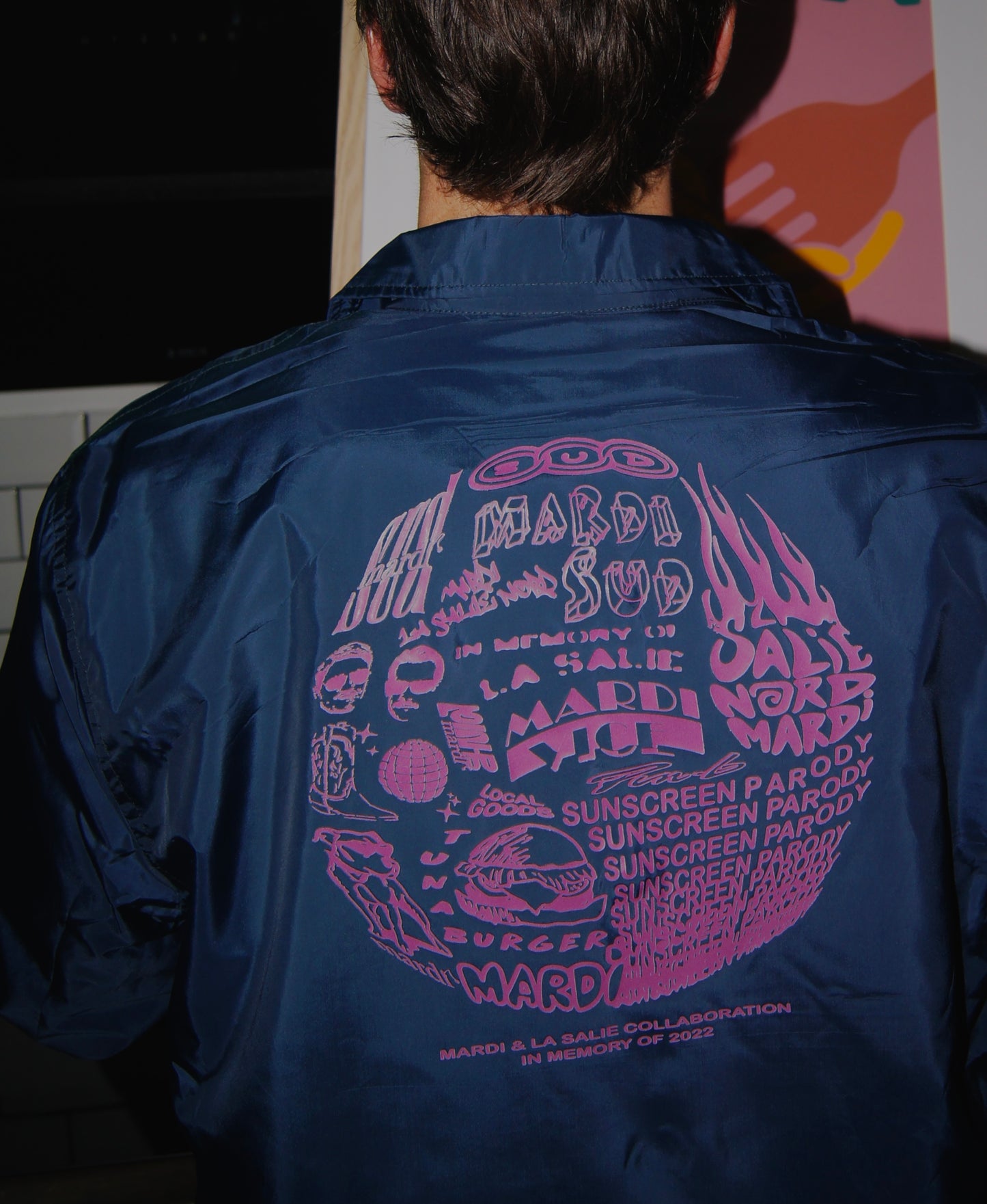 GRAPHIC Memories Jacket - Navy & Pink